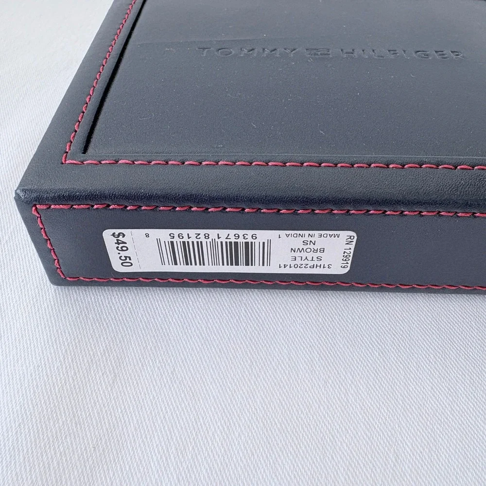 Tommy Hilfiger Bifold Wallet NS Brown Leather RFID Protection Boxed